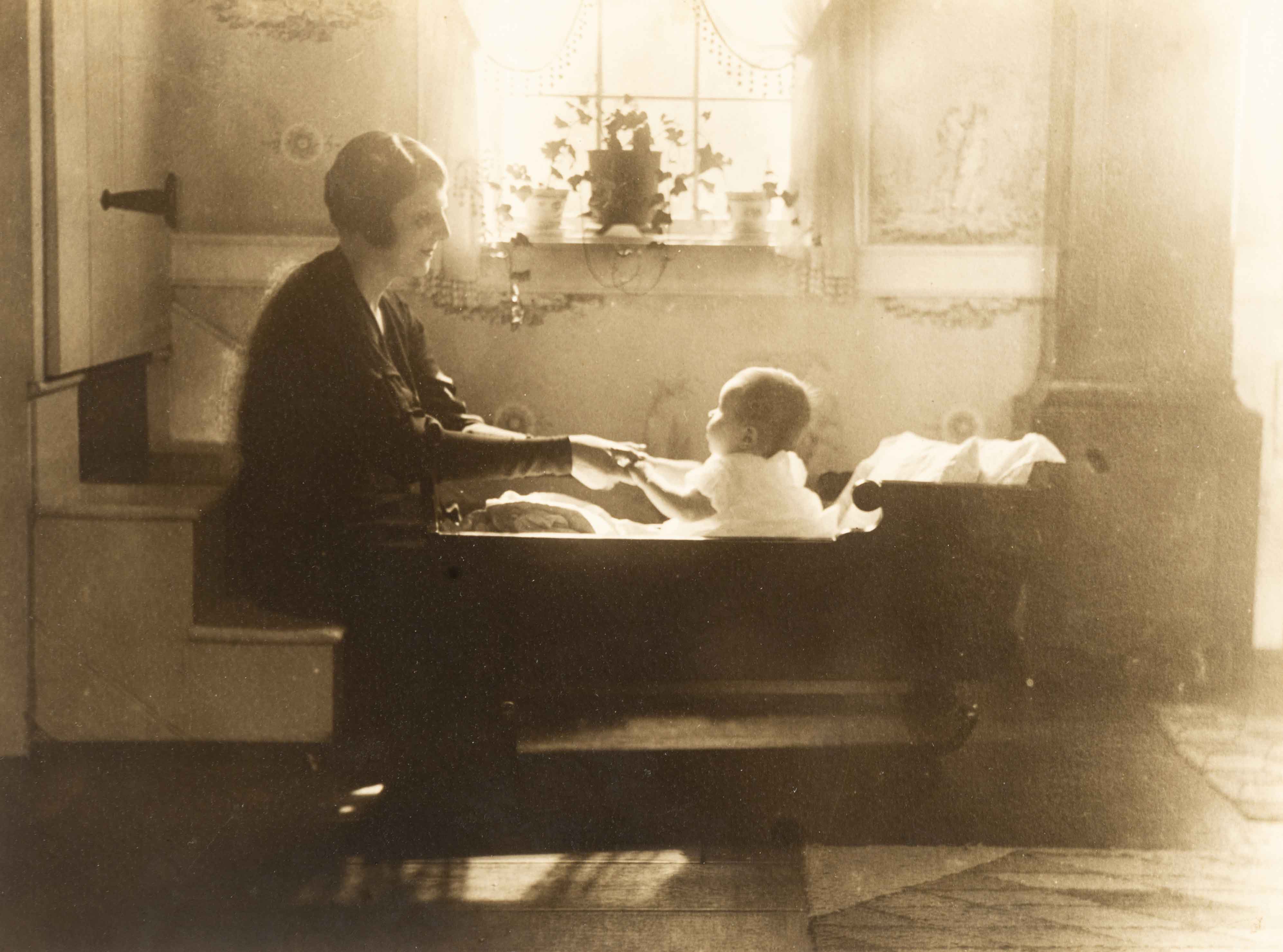 Nancy Ford Cones (American, 1869–1962), Mrs. Lawrence Smith and Baby, 1932, gelatin silver print, 7 3/4 x 9 in. Private collection