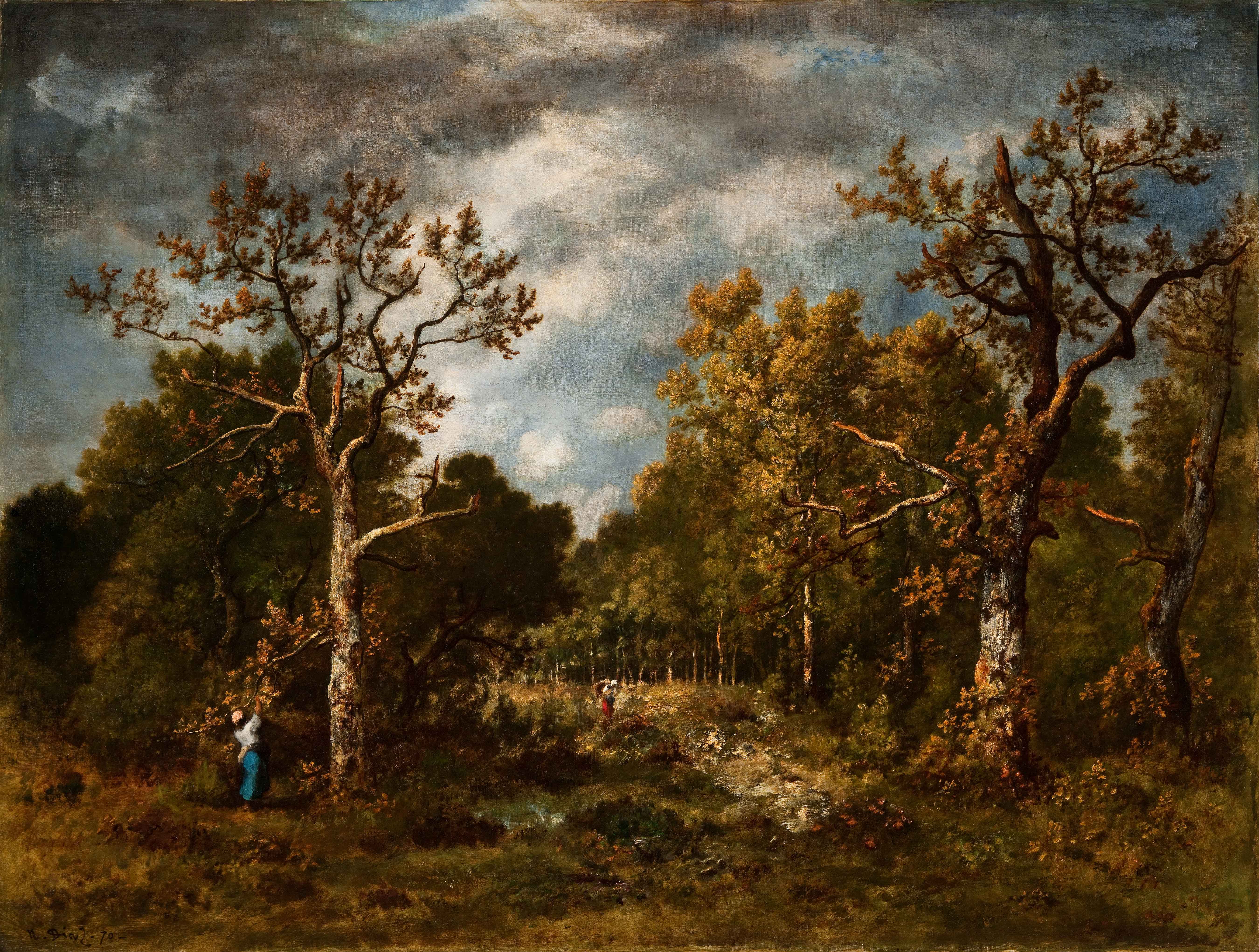 Narcisse Virgile Diaz de la Peña (French, 1807–1876), Early Autumn: Forest of Fontainebleau, 1870, oil on canvas. Taft Museum of Art, Bequest of Charles Phelps Taft and Anna Sinton Taft, 1931.464
