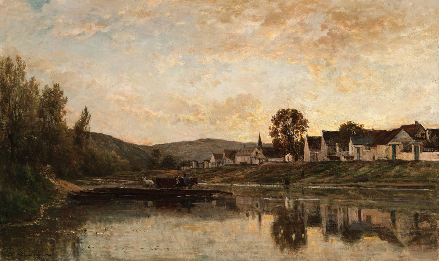Charles-François Daubigny (French, 1817–1878), Ferry-Boat near Bonnières-sur-Seine, 1861, oil on canvas.