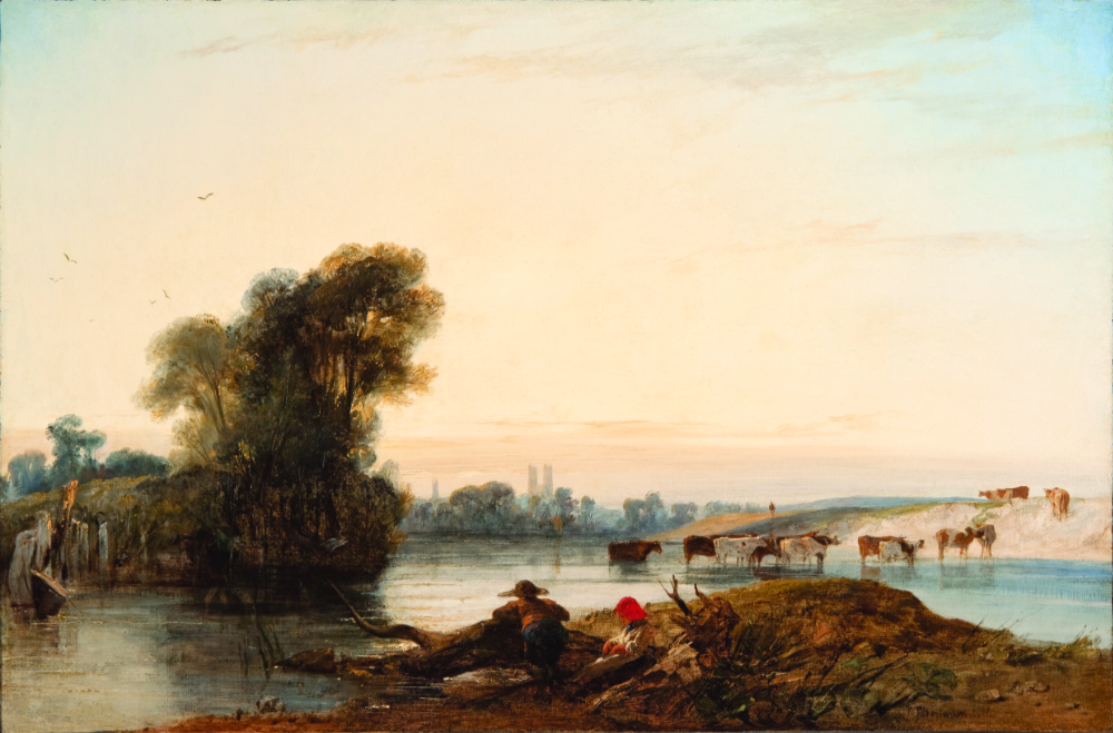 Richard Parkes Bonington (English, 1802–1828), View near Mantes, 1826, oil on canvas. Taft Museum of Art, 1931.443