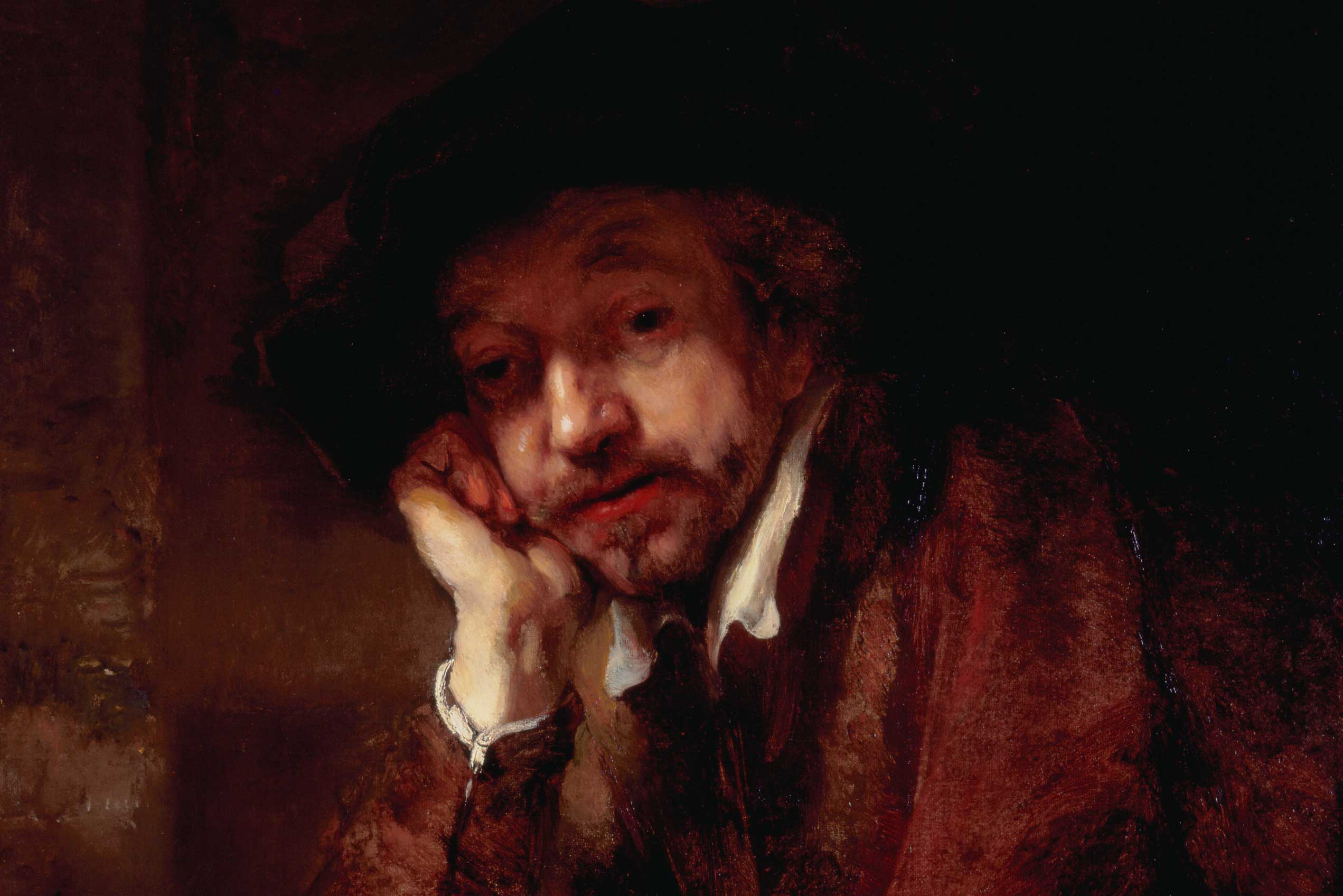 Imitator of Rembrandt van Rijn (Dutch, 1606–1669), Man Leaning on a Windowsill, probably early 1700s, oil on canvas. Taft Museum of Art, Bequest of Louise Taft Semple, 1962.1