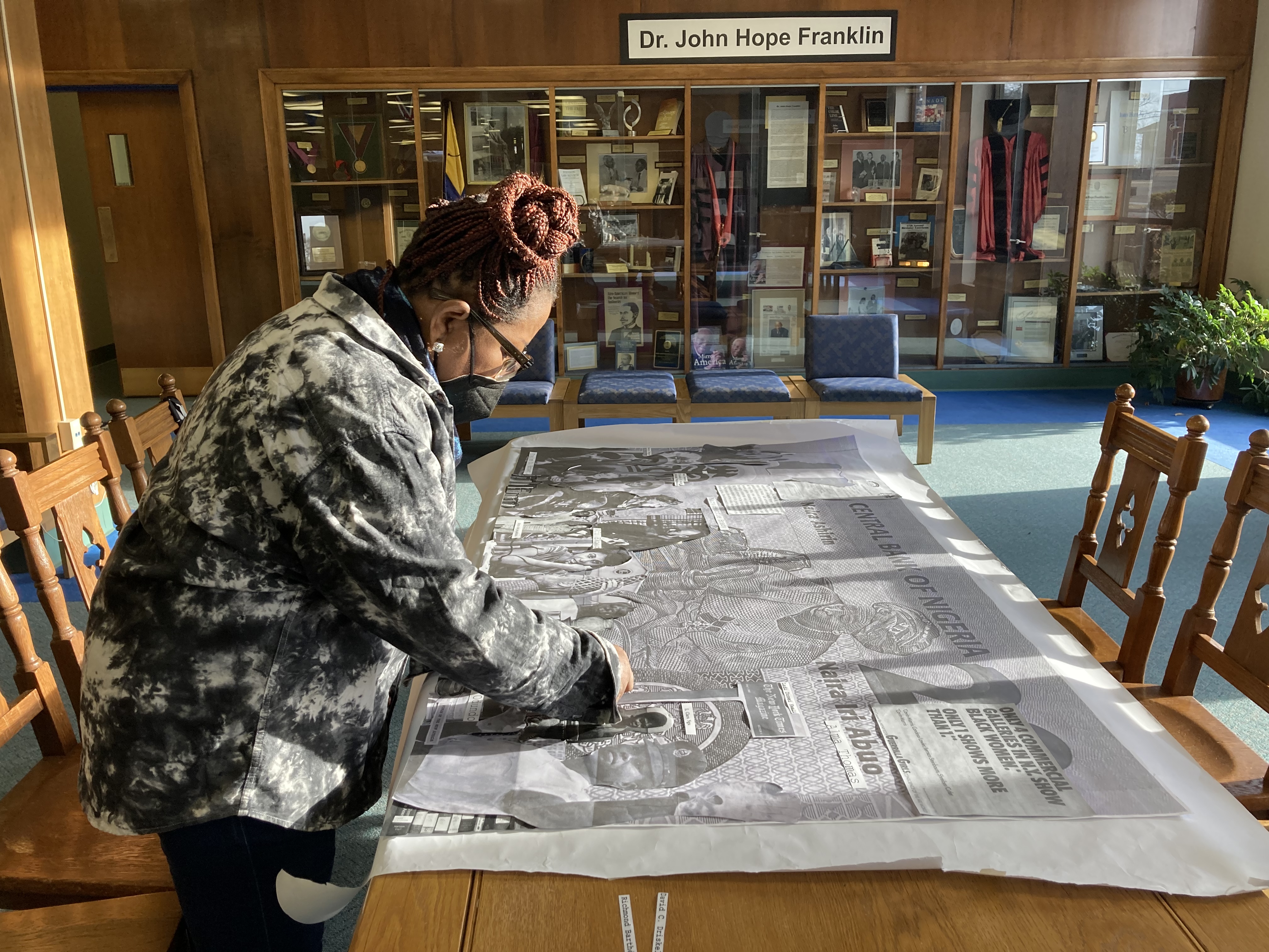 Ndidi Dike Designing The Politics of Selection at Fisk University, January 2022. Photograph by Perrin Lathrop